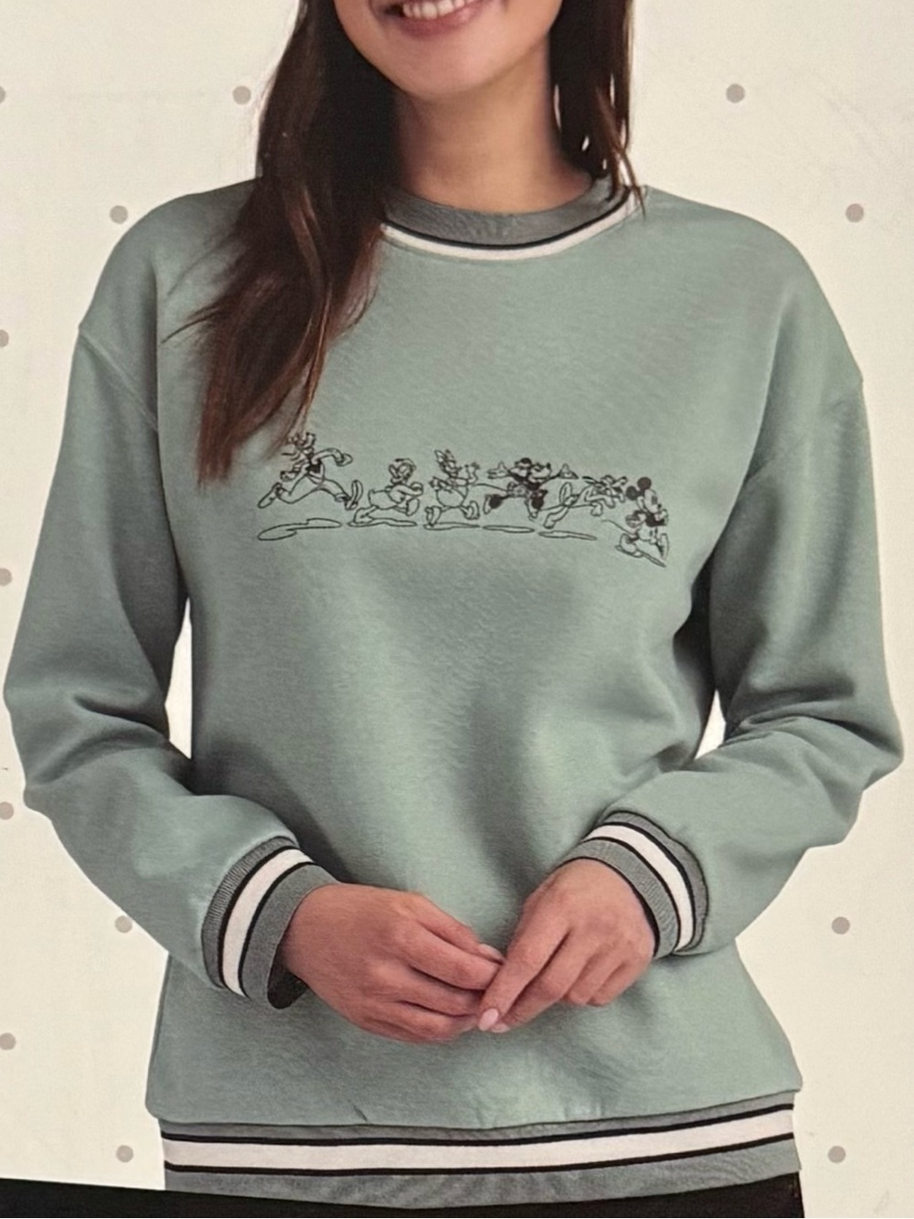 Disney Teal Oversized Crewneck Sweatshirt